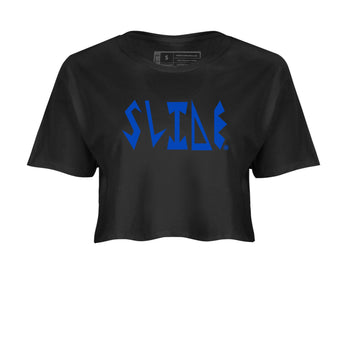Yeezy Slide Azure shirts to match jordans Slide Letters sneaker match tees Yeezy Slide Azure SNRT Sneaker Tees streetwear brand Black 2 crop tee