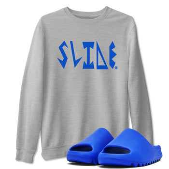 Yeezy Slide Azure shirts to match jordans Slide Letters sneaker match tees Yeezy Slide Azure SNRT Sneaker Tees streetwear brand Heather Grey 1 unisex cotton tee