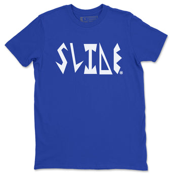 Yeezy Slide Azure shirts to match jordans Slide Letters sneaker match tees Yeezy Slide Azure SNRT Sneaker Tees streetwear brand Royal Blue 2 unisex cotton tee