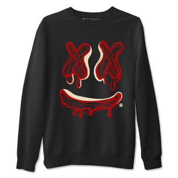 AJ1 Black Toe Reimagined shirts to match jordans Smile Doodle sneaker match tees Air Jordan 1 Black Toe Reimagined SNRT Sneaker Tees streetwear brand Black 2 unisex cotton tee