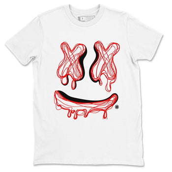 AJ1 Black Toe Reimagined shirts to match jordans Smile Doodle sneaker match tees Air Jordan 1 Black Toe Reimagined SNRT Sneaker Tees streetwear brand White 2 unisex cotton tee