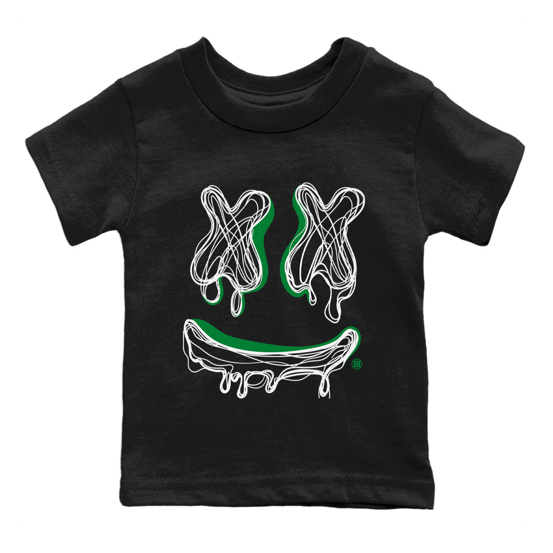 Air Jordan 1 Celtics shirt to match jordans Smile Doodle sneaker tees Air Jordan 1 Celtics SNRT sneaker release tees baby toddler Black 2 cotton Shirt