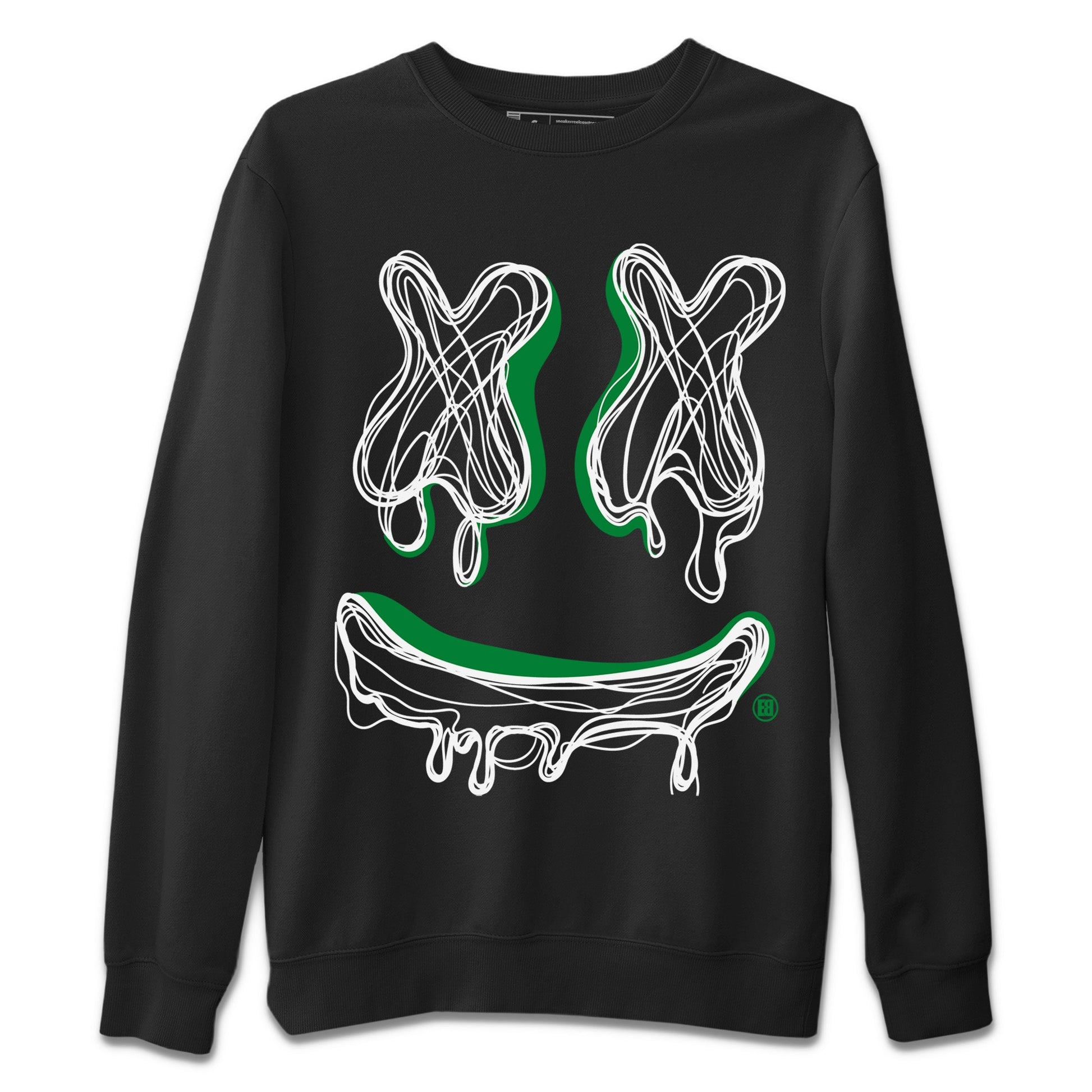 Air Jordan 1 Celtics shirt to match jordans Smile Doodle sneaker tees Air Jordan 1 Celtics SNRT Sneaker Release Tees unisex cotton Black 2 crew neck shirt