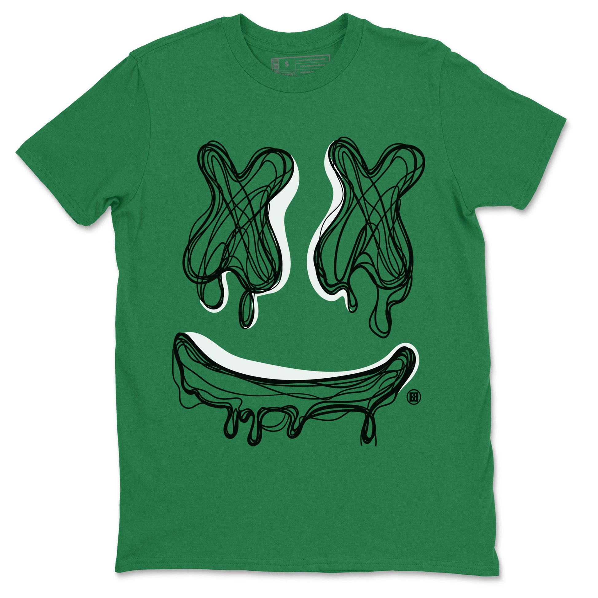Air Jordan 1 Celtics shirt to match jordans Smile Doodle sneaker tees Air Jordan 1 Celtics SNRT Sneaker Release Tees unisex cotton Kelly Green 2 crew neck shirt