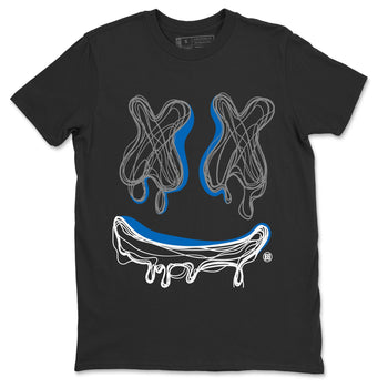 Air Jordan 1 True Blue shirt to match jordans Smile Doodle sneaker tees Air Jordan 1 True Blue SNRT Sneaker Release Tees unisex cotton Black 2 crew neck shirt