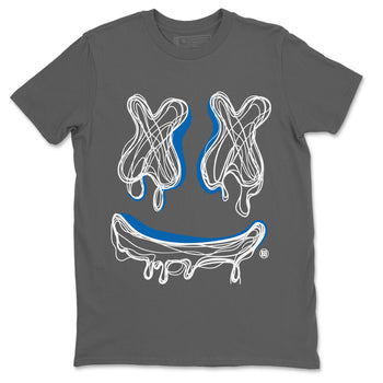 Air Jordan 1 True Blue shirt to match jordans Smile Doodle sneaker tees Air Jordan 1 True Blue SNRT Sneaker Release Tees unisex cotton Cool Grey 2 crew neck shirt