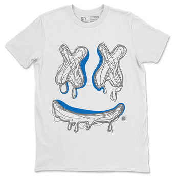 Air Jordan 1 True Blue shirt to match jordans Smile Doodle sneaker tees Air Jordan 1 True Blue SNRT Sneaker Release Tees unisex cotton White 2 crew neck shirt