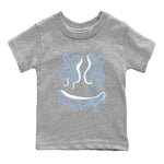 11s Legend Blue shirts to match jordans Smile Doodle sneaker match tees Air Jordan 11 Legend Blue SNRT Sneaker Release Tees Youth Baby Heather Grey 2 crew neck shirts