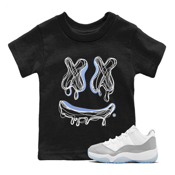 Air Jordan 11 White Cement shirt to match jordans Smile Doodle sneaker tees Air Jordan 11 White Cement SNRT sneaker release tees baby toddler Black 1 cotton Shirt