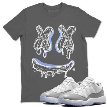 Air Jordan 11 White Cement shirt to match jordans Smile Doodle sneaker tees Air Jordan 11 White Cement SNRT Sneaker Release Tees unisex cotton Cool Grey 1 crew neck shirt