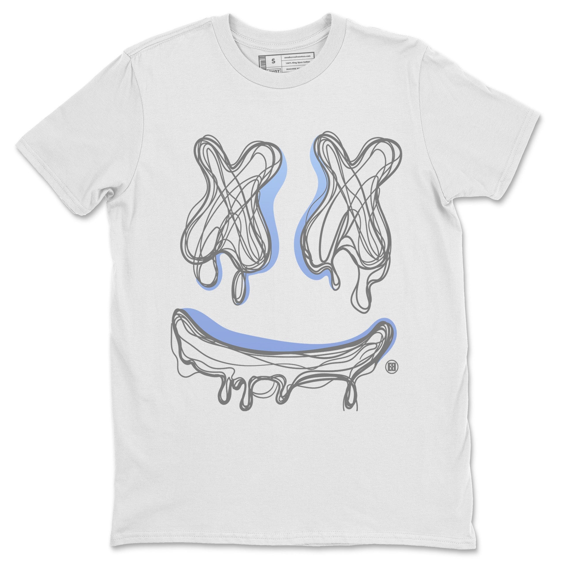 Air Jordan 11 White Cement shirt to match jordans Smile Doodle sneaker tees Air Jordan 11 White Cement SNRT Sneaker Release Tees unisex cotton White 2 crew neck shirt
