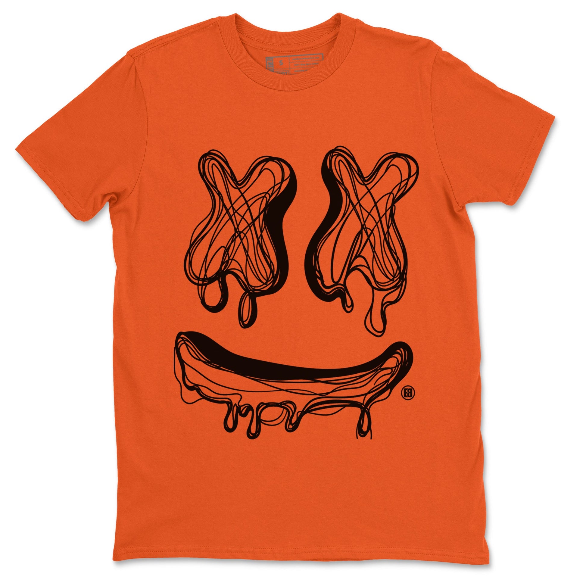 Air Jordan 12 Brilliant Orange shirt to match jordans Smile Doodle sneaker tees Air Jordan 12 Brilliant Orange SNRT Sneaker Release Tees unisex cotton Orange 2 crew neck shirt