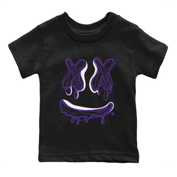 Air Jordan 12 Field Purple shirt to match jordans Smile Doodle sneaker tees Air Jordan 12 Field Purple SNRT sneaker release tees baby toddler Black 2 cotton Shirt