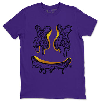 Air Jordan 12 Field Purple shirt to match jordans Smile Doodle sneaker tees Air Jordan 12 Field Purple SNRT Sneaker Release Tees unisex cotton Purple 2 crew neck shirt