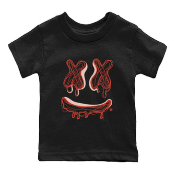 13s Dune Red shirts to match jordans Smile Doodle sneaker match tees Air Jordan 13 Dune Red SNRT Sneaker Tees streetwear brand Baby and Youth Black 2 cotton tee