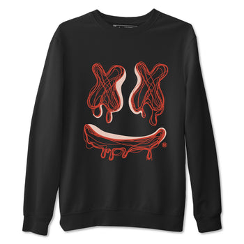 13s Dune Red shirts to match jordans Smile Doodle sneaker match tees Air Jordan 13 Dune Red SNRT Sneaker Tees streetwear brand Black 2 unisex cotton tee