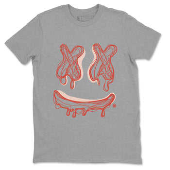 13s Dune Red shirts to match jordans Smile Doodle sneaker match tees Air Jordan 13 Dune Red SNRT Sneaker Tees streetwear brand Heather Grey 2 unisex cotton tee