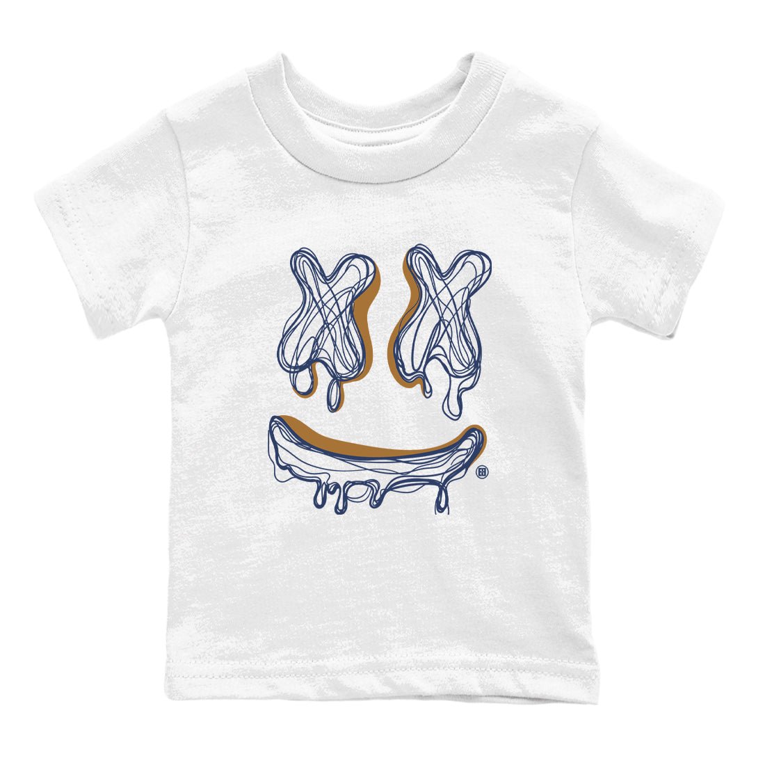 Air Jordan 13 Midnight Navy shirts to match jordans Smile Doodle sneaker match tees 13 Midnight Navy SNRT Sneaker Release Tees Youth Baby White 2 crew neck shirts