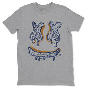 Air Jordan 13 Midnight Navy shirts to match jordans Smile Doodle sneaker match tees 13 Midnight Navy SNRT Sneaker Release Tees unisex cotton Heather Grey 2 crew neck shirts