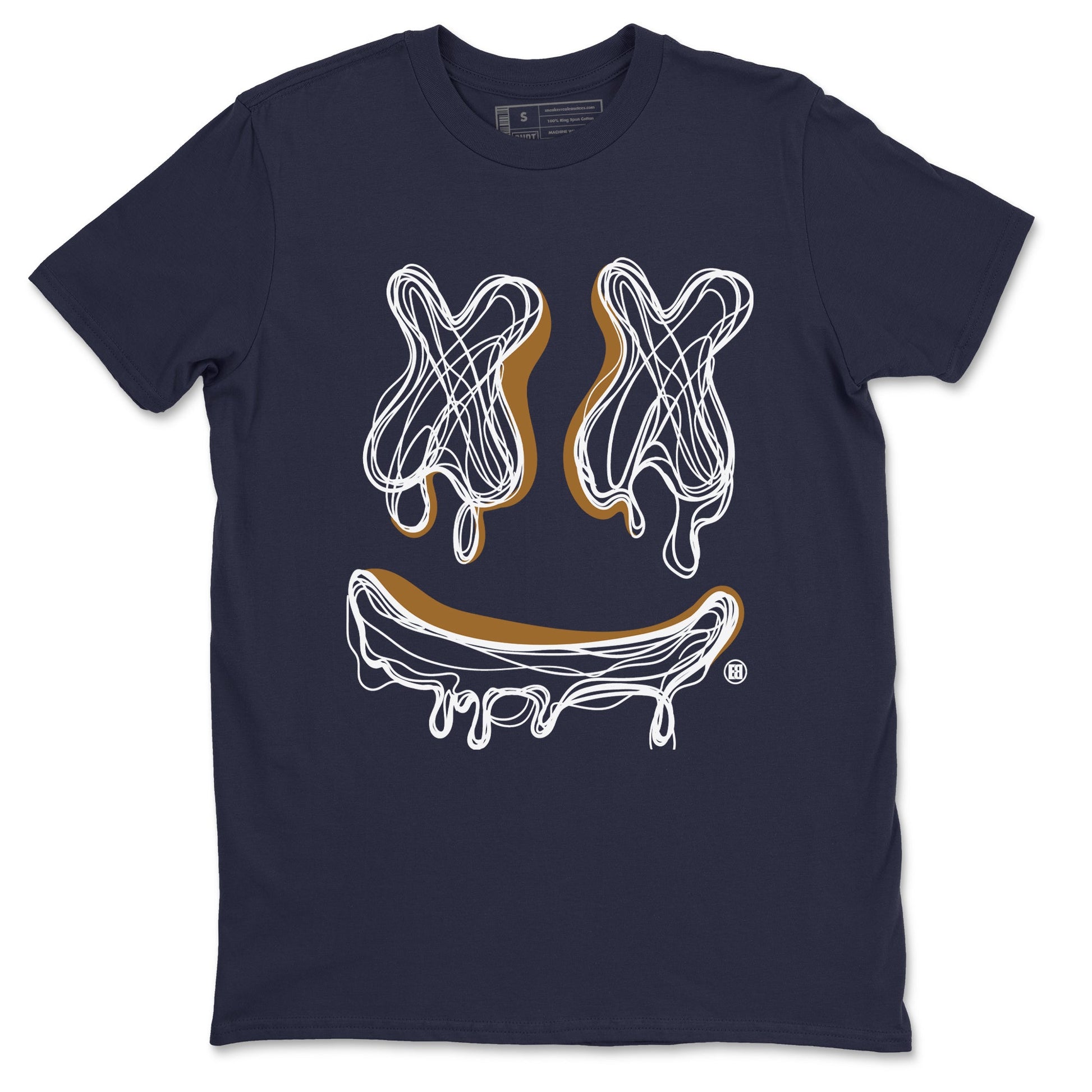Air Jordan 13 Midnight Navy shirts to match jordans Smile Doodle sneaker match tees 13 Midnight Navy SNRT Sneaker Release Tees unisex cotton Navy 2 crew neck shirts