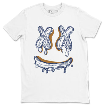 Air Jordan 13 Midnight Navy shirts to match jordans Smile Doodle sneaker match tees 13 Midnight Navy SNRT Sneaker Release Tees unisex cotton White 2 crew neck shirts