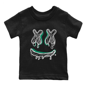 4s Oxidized Green shirts to match jordans Smile Doodle sneaker match tees Air Jordan 4 Oxidized Green SNRT Sneaker Tees streetwear brand Baby and Youth Black 2 cotton tee