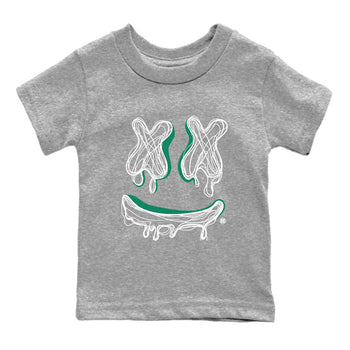 4s Oxidized Green shirts to match jordans Smile Doodle sneaker match tees Air Jordan 4 Oxidized Green SNRT Sneaker Tees streetwear brand Baby and Youth Heather Grey 2 cotton tee