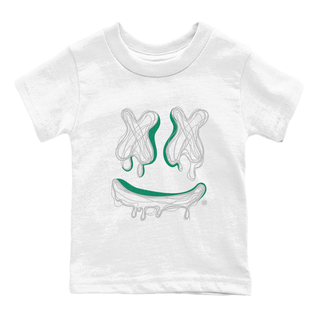 4s Oxidized Green shirts to match jordans Smile Doodle sneaker match tees Air Jordan 4 Oxidized Green SNRT Sneaker Tees streetwear brand Baby and Youth White 2 cotton tee