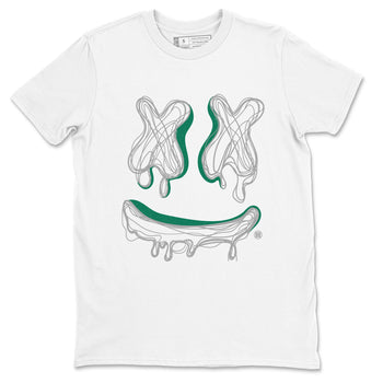 4s Oxidized Green shirts to match jordans Smile Doodle sneaker match tees Air Jordan 4 Oxidized Green SNRT Sneaker Tees streetwear brand White 2 unisex cotton tee