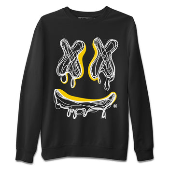 Air Jordan 4 Thunder shirt to match jordans Smile Doodle sneaker tees Air Jordan 4 Thunder SNRT Sneaker Release Tees unisex cotton Black 2 crew neck shirt