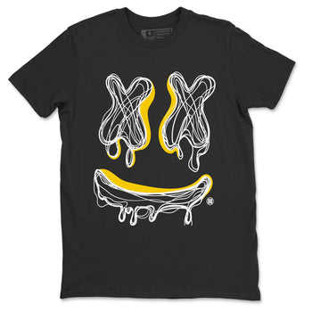 Air Jordan 4 Thunder shirt to match jordans Smile Doodle sneaker tees Air Jordan 4 Thunder SNRT Sneaker Release Tees unisex cotton Black 2 crew neck shirt