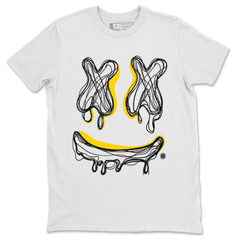 Air Jordan 4 Thunder shirt to match jordans Smile Doodle sneaker tees Air Jordan 4 Thunder SNRT Sneaker Release Tees unisex cotton White 2 crew neck shirt