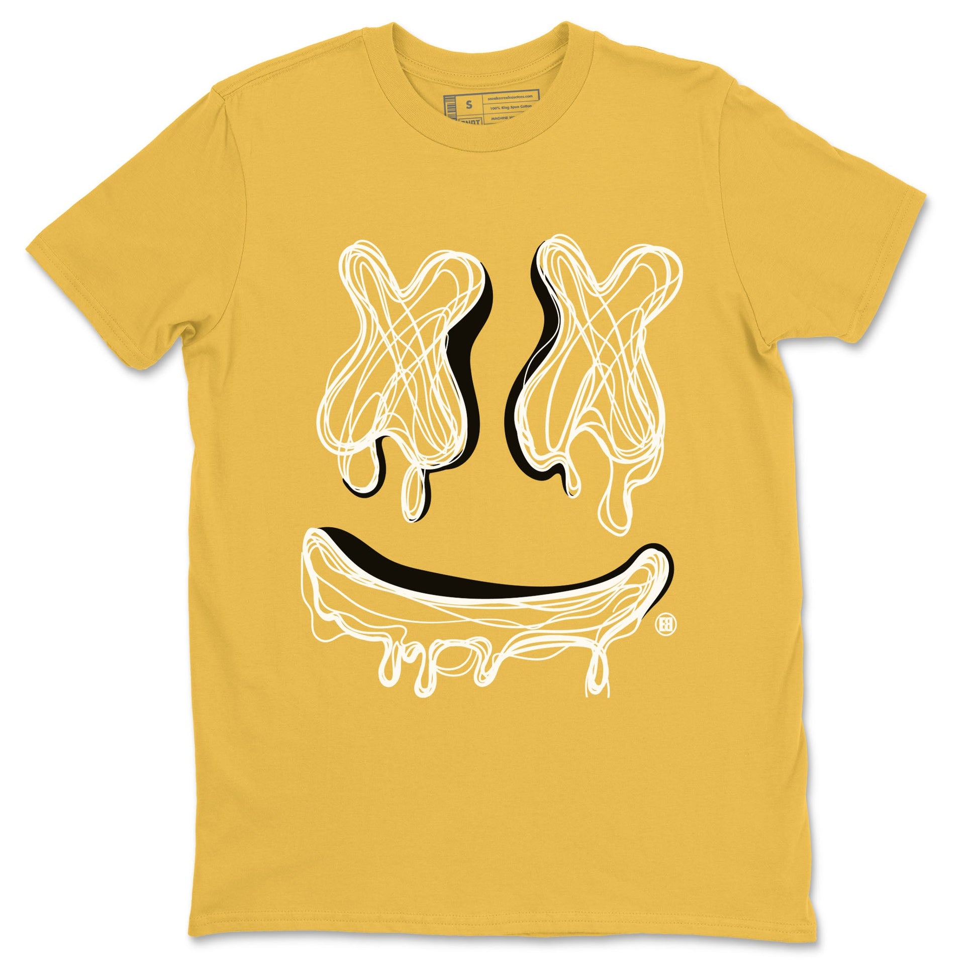 Air Jordan 4 Vivid Sulfur shirt to match jordans Smile Doodle sneaker tees Air Jordan 4 Vivid Sulfur SNRT Sneaker Release Tees unisex cotton Daisy 2 crew neck shirt