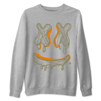 Air Jordan 5 Olive shirt to match jordans Smile Doodle sneaker tees Air Jordan 5 Olive SNRT Sneaker Release Tees unisex cotton Heather Grey 2 crew neck shirt
