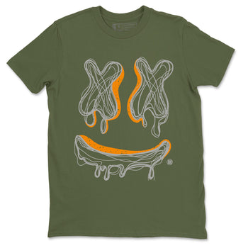 Air Jordan 5 Olive shirt to match jordans Smile Doodle sneaker tees Air Jordan 5 Olive SNRT Sneaker Release Tees unisex cotton Military Green 2 crew neck shirt