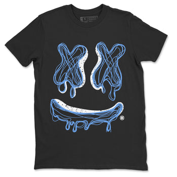 Air Jordan 5 UNC shirt to match jordans Smile Doodle sneaker tees Air Jordan 5 UNC SNRT Sneaker Release Tees unisex cotton Black 2 crew neck shirt