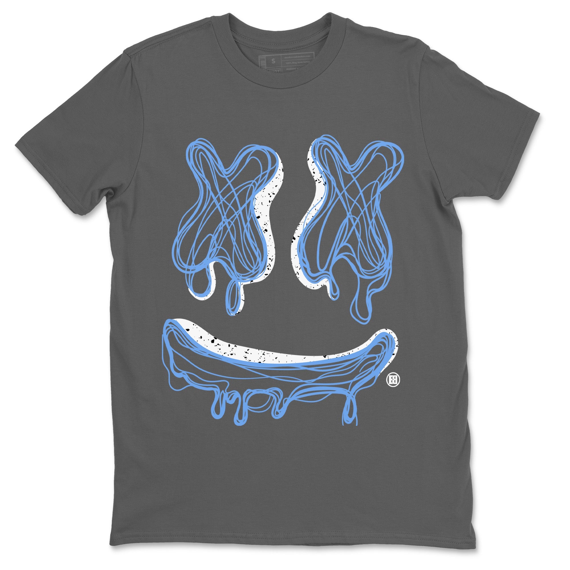 Air Jordan 5 UNC shirt to match jordans Smile Doodle sneaker tees Air Jordan 5 UNC SNRT Sneaker Release Tees unisex cotton Cool Grey 2 crew neck shirt