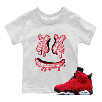 Air Jordan 6 Toro Bravo shirt to match jordans Smile Doodle sneaker tees Air Jordan 6 Toro Bravo SNRT sneaker release tees baby toddler White 1 cotton Shirt