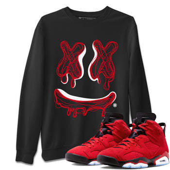 Air Jordan 6 Toro Bravo shirt to match jordans Smile Doodle sneaker tees Air Jordan 6 Toro Bravo SNRT Sneaker Release Tees unisex cotton Black 1 crew neck shirt