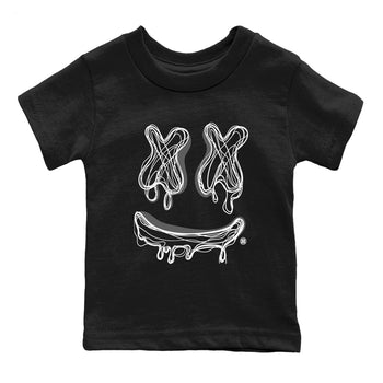9s Cool Grey best t shirts to wear with jordans Smile Doodle sneaker match tees Air Jordan 9 Retro Cool Grey match shoes to clothes SNRT Sneaker Tees Youth Baby Black 2 tee