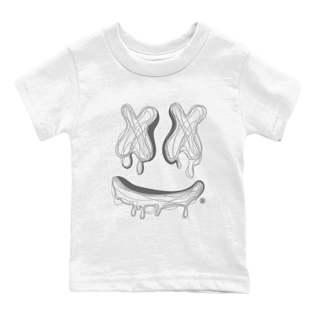 9s Cool Grey best t shirts to wear with jordans Smile Doodle sneaker match tees Air Jordan 9 Retro Cool Grey match shoes to clothes SNRT Sneaker Tees Youth Baby White 2 tee