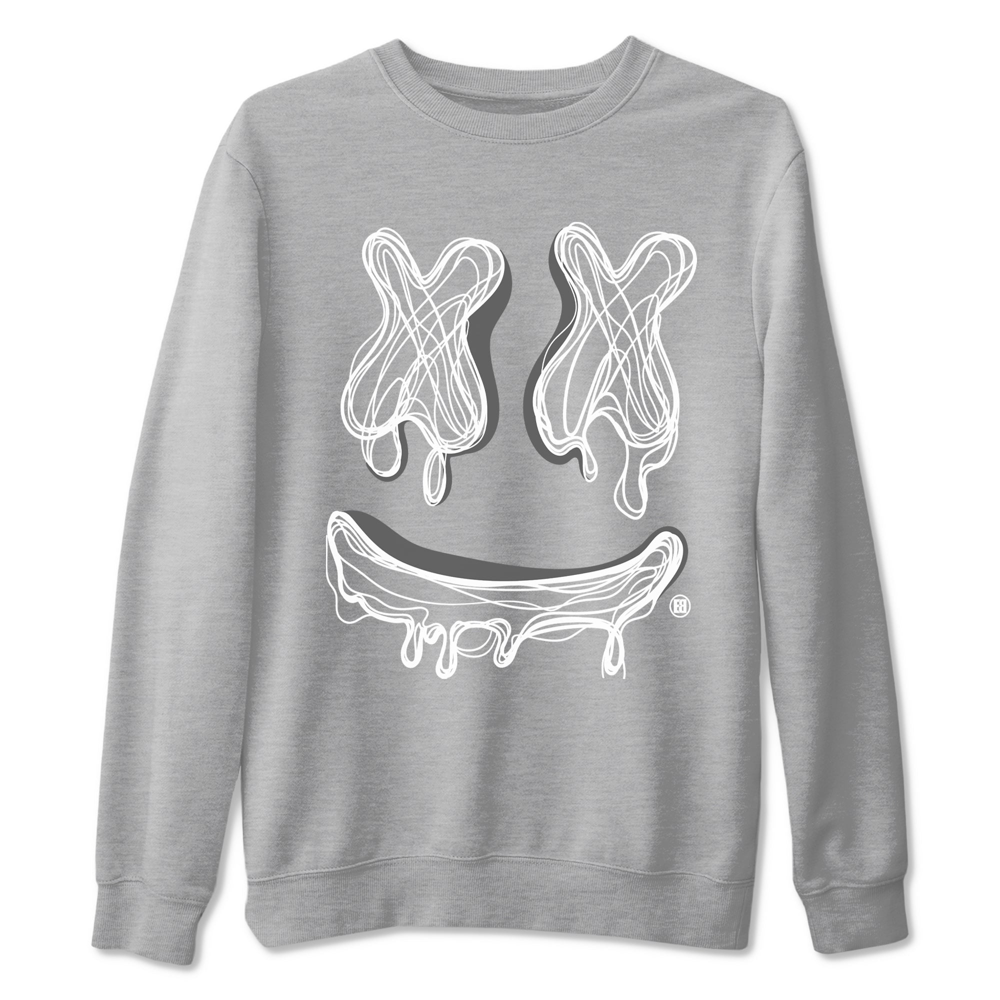 9s Cool Grey best t shirts to wear with jordans Smile Doodle sneaker match tees Air Jordan 9 Retro Cool Grey match shoes to clothes SNRT Sneaker Tees unisex cotton Heather Grey 2 shirts
