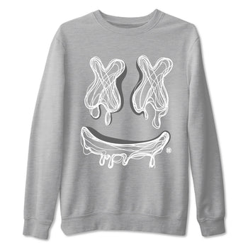 9s Cool Grey best t shirts to wear with jordans Smile Doodle sneaker match tees Air Jordan 9 Retro Cool Grey match shoes to clothes SNRT Sneaker Tees unisex cotton Heather Grey 2 shirts