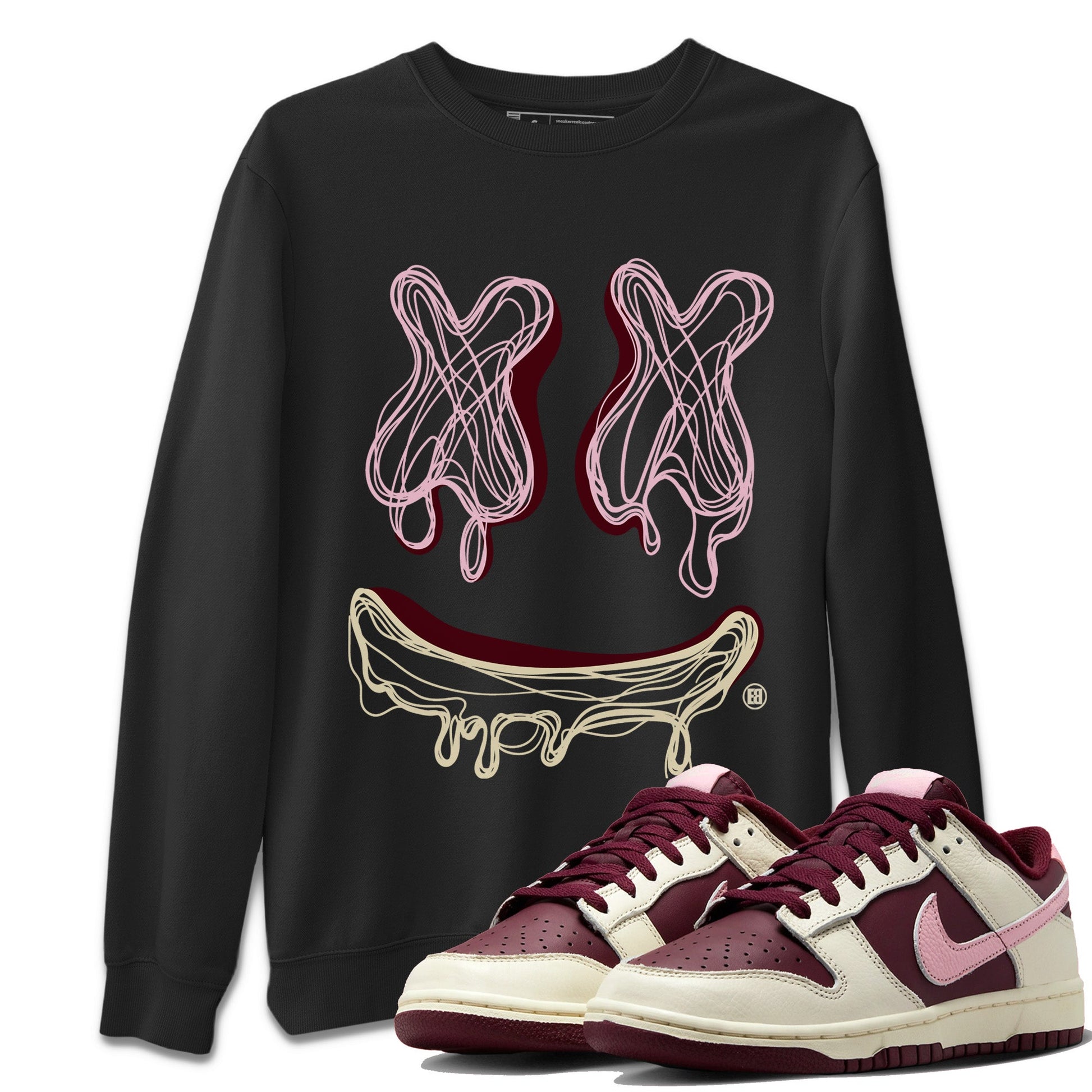 Dunk Valentines Day shirt to match jordans Smile Doodle sneaker tees Dunk Valentines Day SNRT Sneaker Release Tees unisex cotton Black 1 crew neck shirt