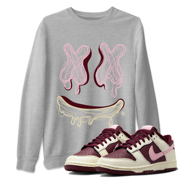 Dunk Valentines Day shirt to match jordans Smile Doodle sneaker tees Dunk Valentines Day SNRT Sneaker Release Tees unisex cotton Heather Grey 1 crew neck shirt