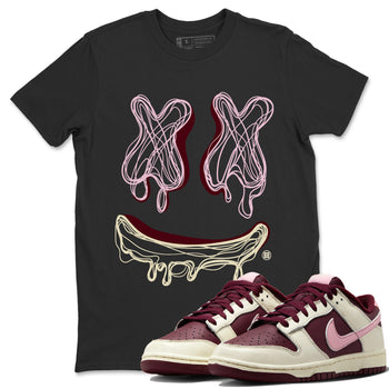 Dunk Valentines Day shirt to match jordans Smile Doodle sneaker tees Dunk Valentines Day SNRT Sneaker Release Tees unisex cotton Black 1 crew neck shirt