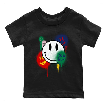 AF 3 Nigo shirtsto match jordans Smile Painting sneaker match tees Air Force 3 Low x Nigo Blue Void and Tour Yellow match shoes to clothes SNRT Sneaker Tees Youth Baby Black 2 tee