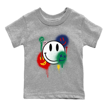 AF 3 Nigo shirtsto match jordans Smile Painting sneaker match tees Air Force 3 Low x Nigo Blue Void and Tour Yellow match shoes to clothes SNRT Sneaker Tees Youth Baby Heather Grey 2 tee