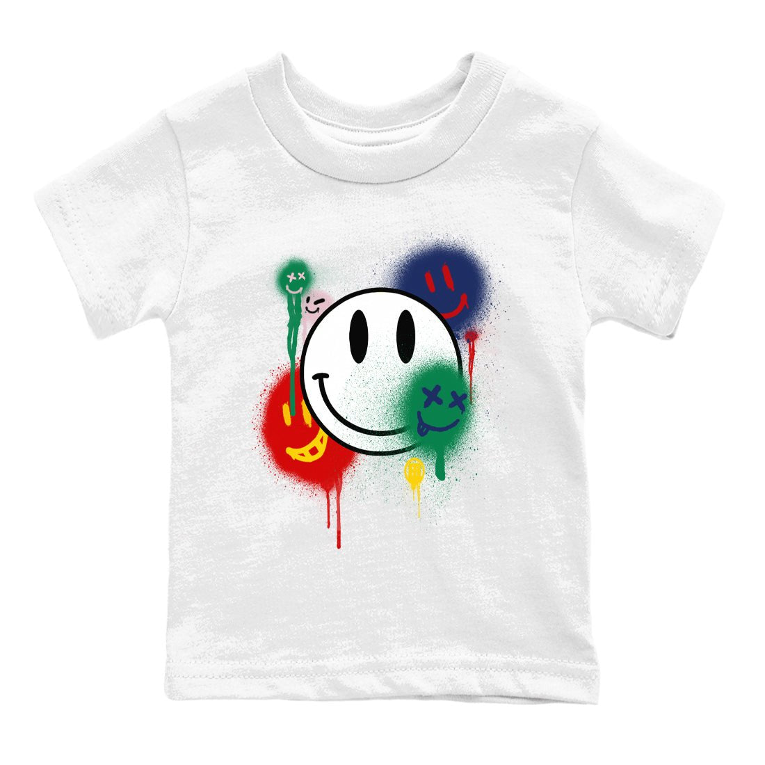 AF 3 Nigo shirtsto match jordans Smile Painting sneaker match tees Air Force 3 Low x Nigo Blue Void and Tour Yellow match shoes to clothes SNRT Sneaker Tees Youth Baby White 2 tee