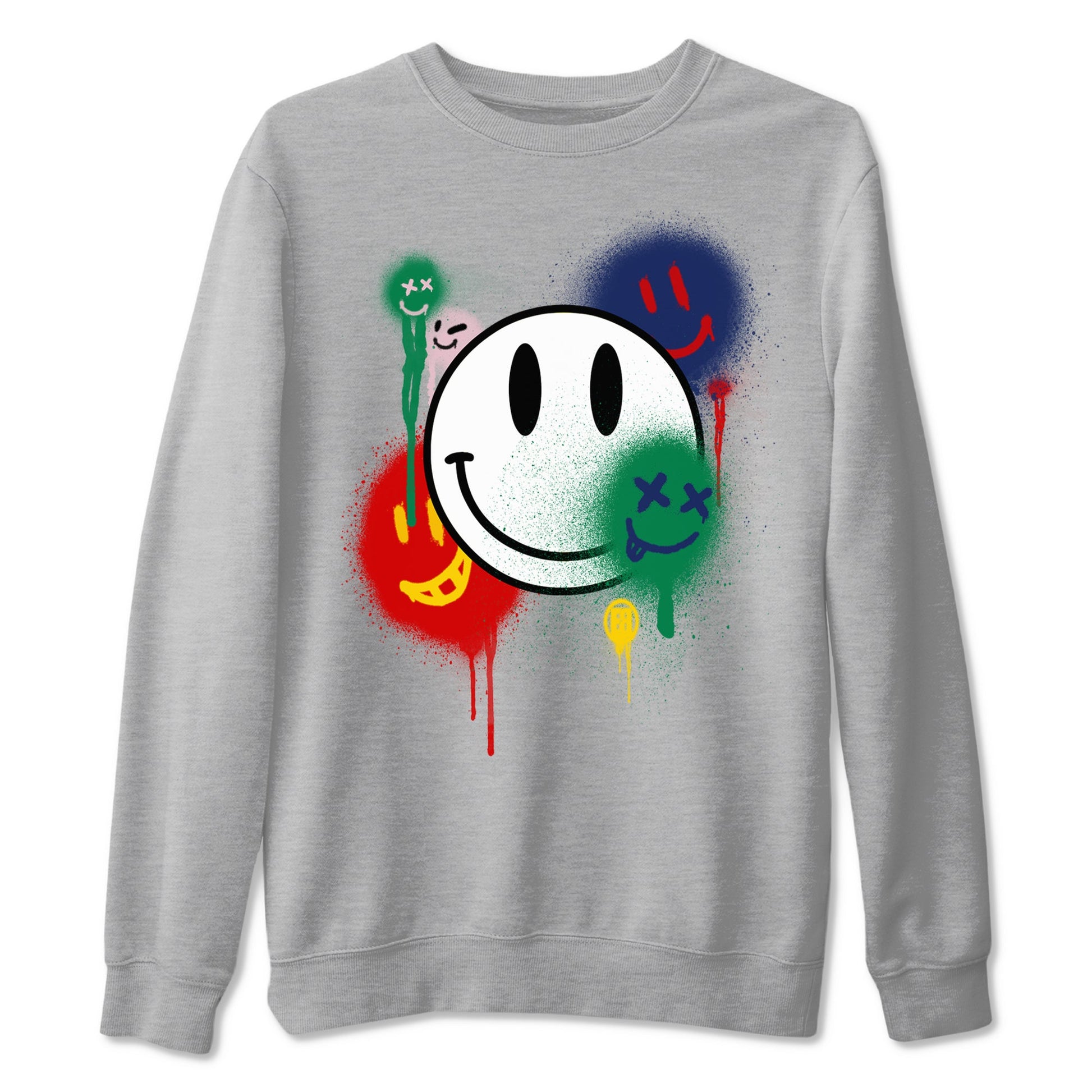 AF 3 Nigo shirtsto match jordans Smile Painting sneaker match tees Air Force 3 Low x Nigo Blue Void and Tour Yellow match shoes to clothes SNRT Sneaker Tees unisex cotton Heather Grey 2 shirts